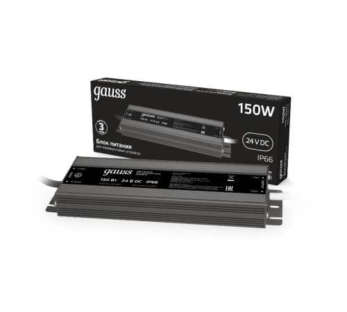 Блок питания 150W 24V IP66 1/40  202022150  Gauss
