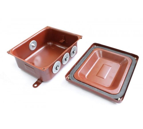 Коробка распределительная монтажная КМ 65-10 УХЛ1,5 IP65 металлические заглушки  zeta30325  ГОФРОМАТИК