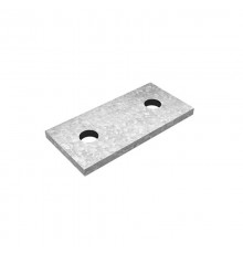 Пластина 2 отверстия для СТРАТ профиля, толщ. 5,0 мм, гальван. цинк, 876128  ПЛ-2-5,0-ЭЦ   Ostec