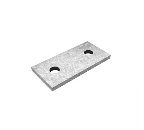 Пластина 2 отверстия для СТРАТ профиля, толщ. 5,0 мм, гальван. цинк, 876128  ПЛ-2-5,0-ЭЦ   Ostec