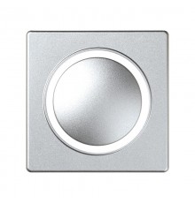 Simon 82 Накладка на на светорегулятор с голубой подсветкой основной, нажимной (проходной), S82 Detail алюмин  82034-93  Simon