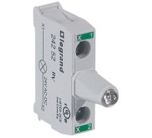 Блок со встроенным светодиодом для головок - Osmoz - для кнопочных постов - 24В~/= - зеленый  024252  Legrand