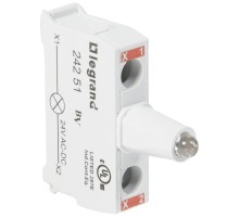 Блок со встроенным светодиодом для головок - Osmoz - для кнопочных постов - 24В~/= - красный  024251  Legrand