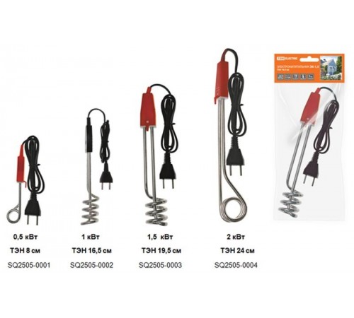 Электрокипятильник ЭК-0,5; 230 В, 0,5 кВт, ТЭН 8 см  SQ2505-0001  TDM