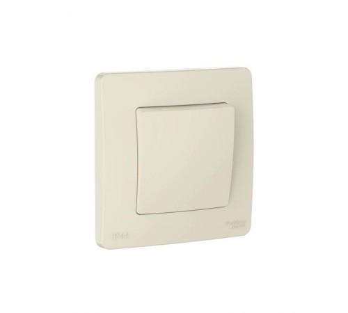 Blanca Молочный С/У IP44 Переключатель 1-клавишный (сх.6), 10AX, 250В  BLNVS410602   SE