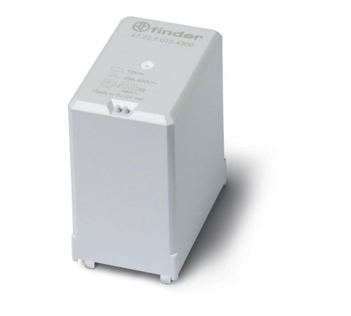 Силовое электромеханическое реле; монтаж на печатную плату; 2NO 50A; контакты AgSnO2 (зазор ? 3мм); катушка 12В DC; сте  672290124300PAS  Finder