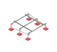 Опорная конструкция для установки оборудования TECHNORAPTOR FOOT 2000х2000  KM-TR-F-SSEI-2000-2000  КМ - профиль