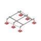 Опорная конструкция для установки оборудования TECHNORAPTOR FOOT 2000х2000  KM-TR-F-SSEI-2000-2000  КМ - профиль