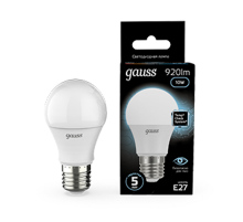 Лампа светодиодная LED 10Вт E27 220В 4100К A60  102502210  Gauss