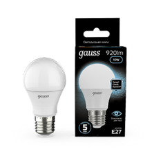Лампа светодиодная LED 10Вт E27 220В 4100К A60  102502210  Gauss