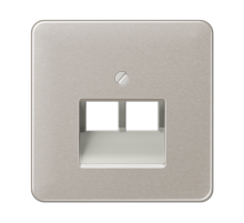 Крышка для сдвоенной телефонной и компьютерной розетки UAE; платина  CD569-2UAPT  Jung