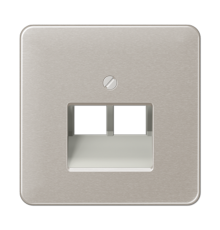 Крышка для сдвоенной телефонной и компьютерной розетки UAE; платина  CD569-2UAPT  Jung