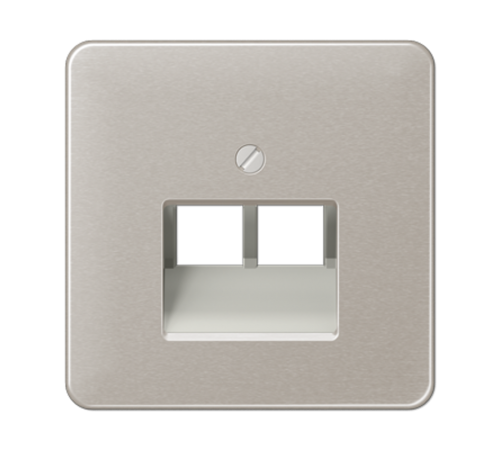Крышка для сдвоенной телефонной и компьютерной розетки UAE; платина  CD569-2UAPT  Jung