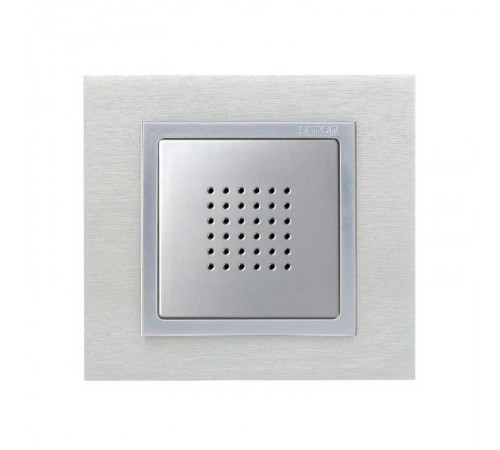 Simon 82 Накладка на звонок, динамик встр., fm-тюнер, S82, 82N, алюминий  82052-33  Simon