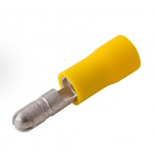 Разъем штекерный изолированный штекер 5 мм 4-6 мм (РШи-п 6.0-5/РшИп5.5-4) желтый  08-0531  REXANT