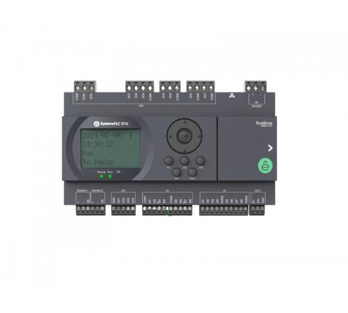 ПЛК S172; 24 VDC; дисплей; 28 IO: 8 DI, 8 DO (реле), 8 AI, 4 AO; 2xRS485, 1xRJ45  SM172PS11BDR  SE