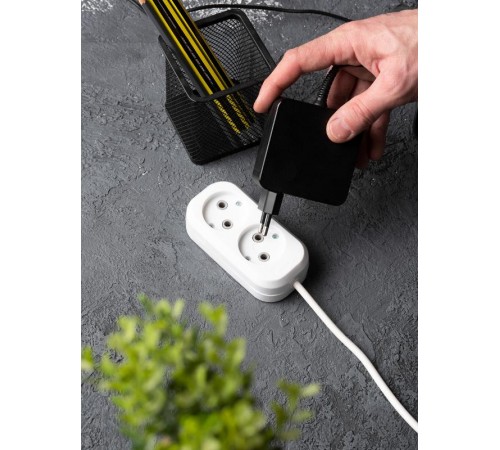 Удлинитель "Эксперт" 2 гнезда  3 метра 10А/2,2кВт без заземления ПВС 2х0,75  EKF PROximaUBA10-275-2-03EKF