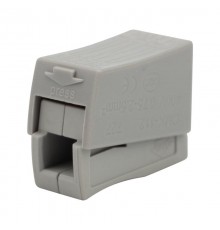 Строительно-монтажная клемма СМК 224-112 для светильника на 2 проводника 1.0-2.5/0.5-2.5 мм, белая (5 шт./уп.)  07-2411-5  REXANT