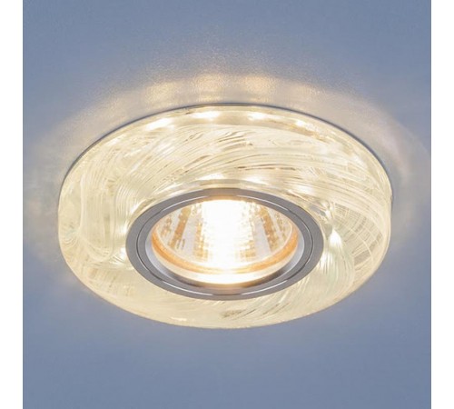 Светильник точечный встраиваемый 2191 MR16 CL/BL прозрачный/голубой  a036443  Elektrostandard