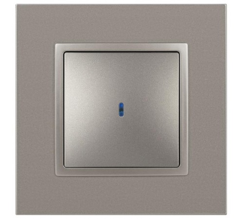 Выключатель Elegance 14-1102-16 с подсветкой, 10АХ-250В, титан  Б0065785  ЭРА