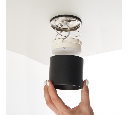 Светильник потолочный под лампу макс 12W, 230V, GX53, белый, HL363  41998  FERON