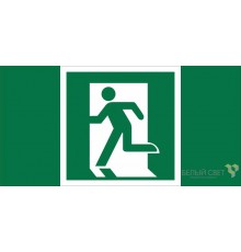 Знак безопасности BL-2915B.E01-01"Выход здесь (лев.)"  a19874  Белый свет