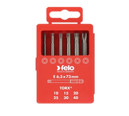 Набор бит Tx Industrial 73 мм в кейсе, 6 шт  03691716  Felo