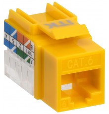 Модуль Keystone Jack кат.6 UTP 110 IDC 90град жёлтый  CS1-1C06U-11-05  ITK