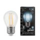 Лампа светодиодная Black LED Filament Шар E27 11W 750lm 4100K  105802211  Gauss