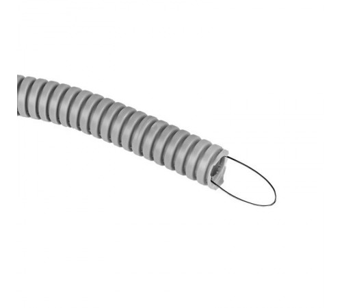 Труба гибкая гофрированная ПВХ 16мм с протяжкой (25м)  tg-z-16-25n  EKF