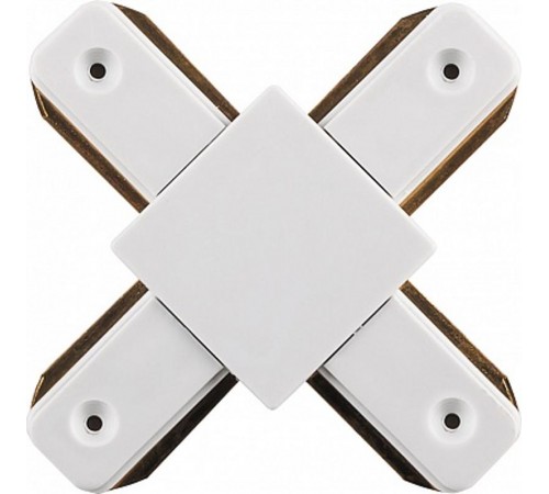 Коннектор для однофазного шинопровода LD1002 Х-образный белый  10330  FERON