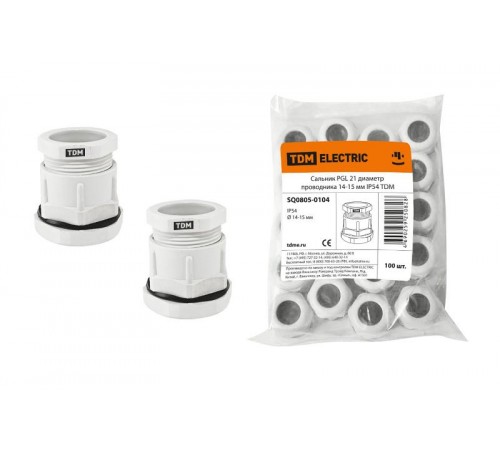 Сальник PGL 21 диаметр проводника 14-15 мм IP54  SQ0805-0104  TDM