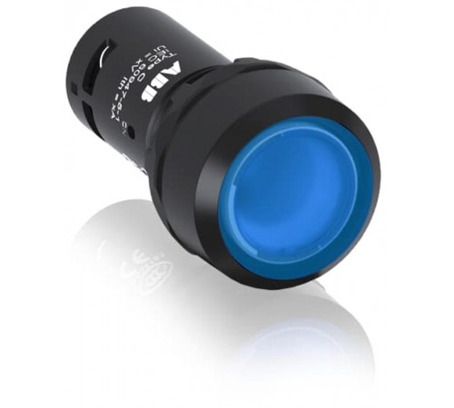 Кнопка с подсветкой CP1-11L-10 синяя 24В AC/DC с плоской клавишей без фиксации 1НО  1SFA619100R1114  ABB