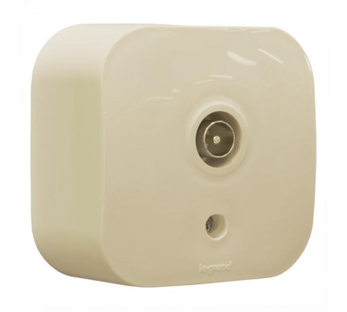 Розетка для радиотрансляционной сети - Legrand Quteo - IP20 накладной монтаж - слоновая кость  782249  Legrand