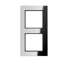 Рамка для вертикальной и горизонтальной установки, 2 поста; стекло; серебряный(зеркальный); A CREATION  AC582GLSI  Jung