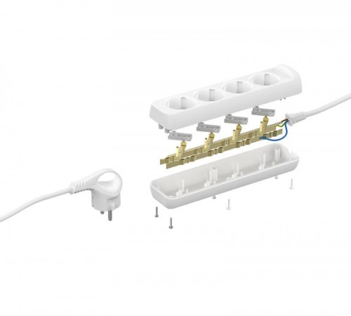 Удлинитель 4 гнезда 3 м U-4e-3m с/з U-4e-3m ПВС  Б0028374  ЭРА