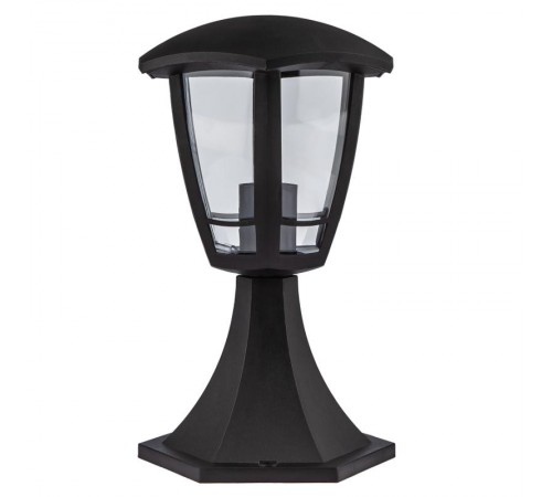 Светильник садово-парковый 6-гранный черный напольный 29см E27 IP44(У1) НТУ 07-40-003 "Валенсия 1" (  Б0051190  ЭРА
