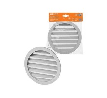 Решетка вентиляционная круглая алюминиевая с москитной сеткой, с фланцем d160, внеш. D185,  SQ1807-0803  TDM