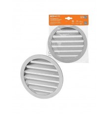 Решетка вентиляционная круглая алюминиевая с москитной сеткой, с фланцем d160, внеш. D185,  SQ1807-0803  TDM