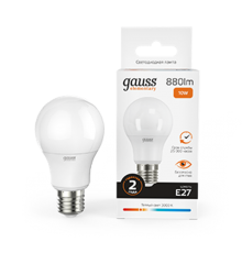 Лампа светодиодная LED 10Вт E27 220В 2700К Elementary A60  23210  Gauss
