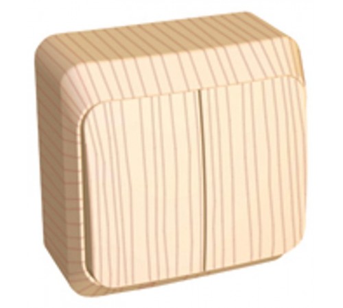 Этюд Сосна О/У Выключатель 2-клавишный (сх. 5)  BA10-002D  SE