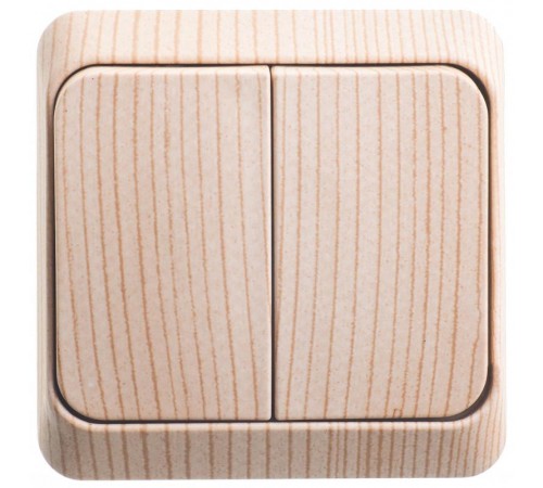 Этюд Сосна О/У Выключатель 2-клавишный (сх. 5)  BA10-002D  SE