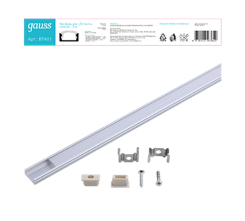 Профиль для ленты LED прямой - 2m 1/60  BT411  Gauss
