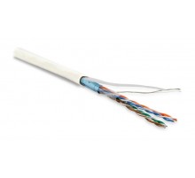Кабель витая пара FUTP4-C5E-P26-IN-LSZH-WH-100 (100м)эк.F/UTP,к.5e,4п.(26AWG),мног.(patch),э.-ф.,LSZH,нг(С)-HF,-20°C-+75°C,бел.  243618  Hyperline