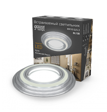 Светильник точечный встраиваемый Backlight BL138 Кругл. Хром. Gu5.3, 3W, LED 3000K  BL138  Gauss