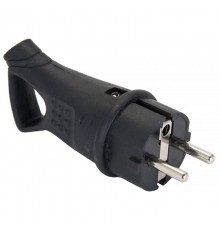 Вилка угловая каучуковая с кольцом 230В 2P+PE 16A IP44 EKF PROxima  RPS-017-16-230-44  EKF