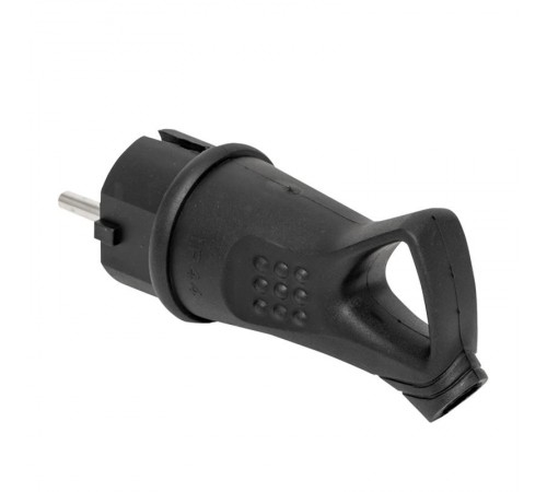 Вилка угловая каучуковая с кольцом 230В 2P+PE 16A IP44 EKF PROxima  RPS-017-16-230-44  EKF