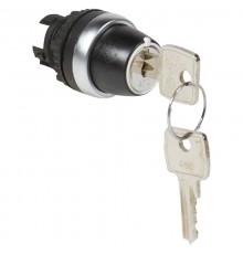 Переключатель с ключом № 455 - Osmoz - для комплектации - без подсветки - IP 66 - 2 положения с фиксацией - 45°  023950  Legrand