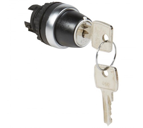 Переключатель с ключом № 455 - Osmoz - для комплектации - без подсветки - IP 66 - 2 положения с фиксацией - 45°  023950  Legrand