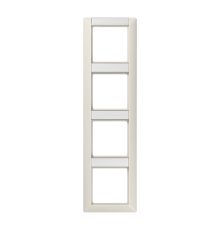 Рамка 4-кратная с полем для надписи для горизонтальной и вертикальной установки; слоновая кость  AS584NA  Jung